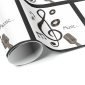 Music Lover Geschenkpapier (Rolleneckpunkt)