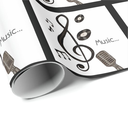 Music Lover Geschenkpapier (Rolleneckpunkt)