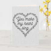 Music Lover Glitzer Valentine Card Karte (Gelbe Blume)