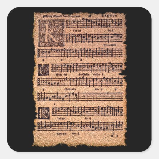MUSIC LOVER Gregorian Chant Sheet Music Stickers (Vorderseite)