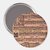 MUSIC LOVER Gregorian Chants Historische Magnete Magnet (Vorderseite/Rückseite)