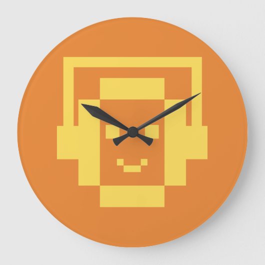 Music Lover Große Wanduhr (Vorderseite)