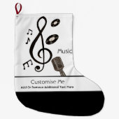 Music Lover Großer Weihnachtsstrumpf (Vorderseite)