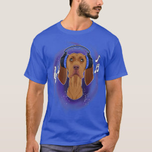 Music Lover I DJ Headphones I Niedlich Vizsla T-Shirt