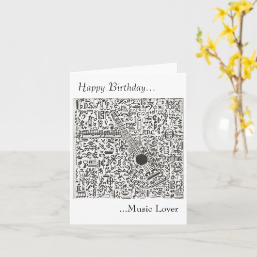 Music Lover Karte (Gelbe Blume)