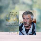 Music Lover Memorial Foto Keepake Acrylschild (Neutral)