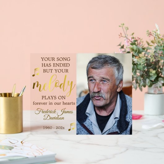 Music Lover Memorial Foto Keepake Acrylschild (Hochzeit)