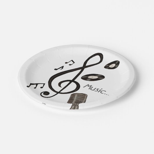 Music Lover Pappteller (Schrägansicht)