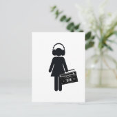 Music Lover Postkarte (Stehend Vorderseite)