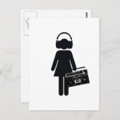 Music Lover Postkarte (Vorne/Hinten)