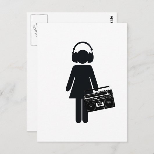 Music Lover Postkarte (Vorne/Hinten)