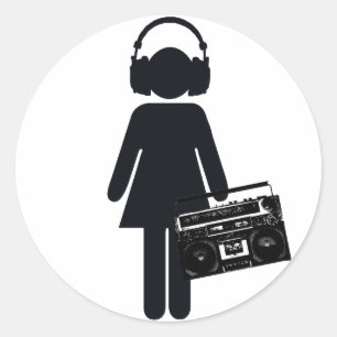 Music Lover Runder Aufkleber