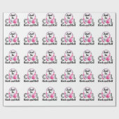 Music Lover Sei Cool Rock and Roll Geschenkpapier (Flach)