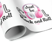 Music Lover Sei Cool Rock and Roll Geschenkpapier (Rolleneckpunkt)