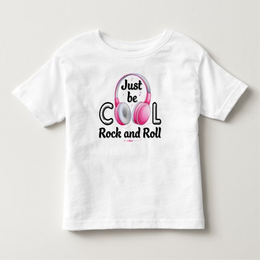 Music Lover Sei Cool Rock and Roll Kleinkind T-shirt (Vorderseite)
