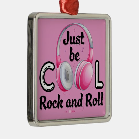 Music Lover Sei Cool Rock and Roll Ornament Aus Metall (Rechts)