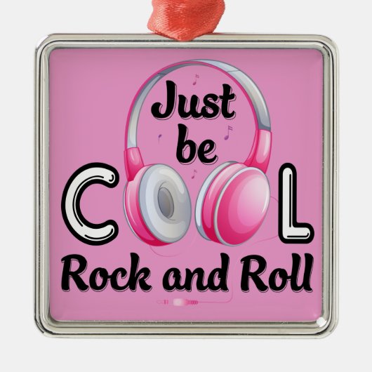 Music Lover Sei Cool Rock and Roll Ornament Aus Metall (Vorne)