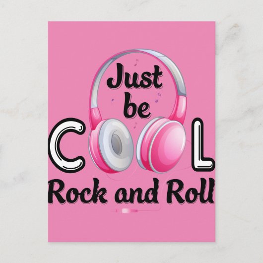 Music Lover Sei Cool Rock and Roll Postkarte (Vorderseite)