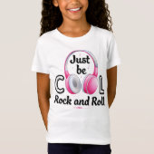 Music Lover Sei Cool Rock and Roll T-Shirt (Vorderseite)