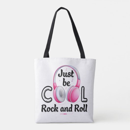 Music Lover Sei Cool Rock and Roll Tasche (Rückseite)