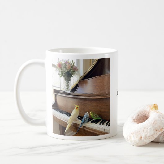 Music Lover Teacher Appreciation Gift custom Name Kaffeetasse (Mit Donut)