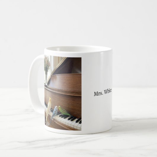 Music Lover Teacher Appreciation Gift custom Name Kaffeetasse (Vorderseite Links)