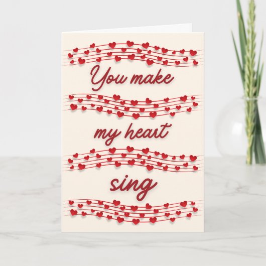 Music Lover Valentine Card Karte (Vorderseite)