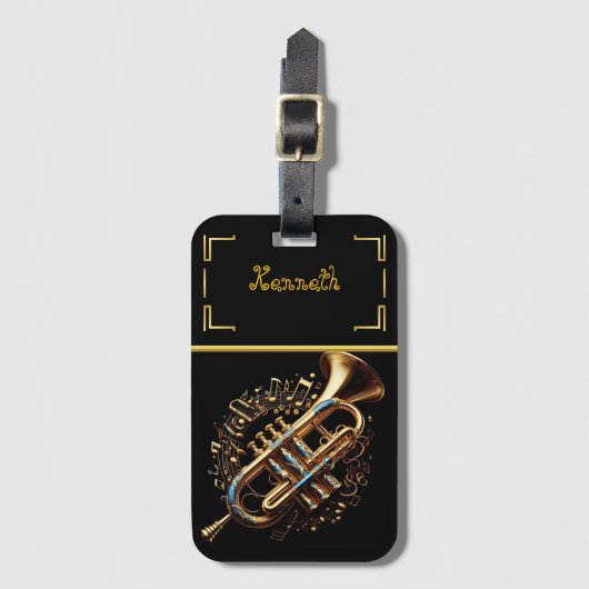 Music Lover's Artistic Gepäckanhänger (Vorderseite Vertikal)