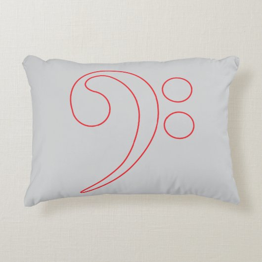 Music Lover's Bass Clef Kissen (Vorderseite)