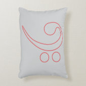 Music Lover's Bass Clef Kissen (Vorderseite(Vertikal))