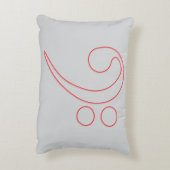 Music Lover's Bass Clef Kissen (Rückseite(Vertikal))