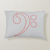 Music Lover's Bass Clef Kissen (Rückseite)