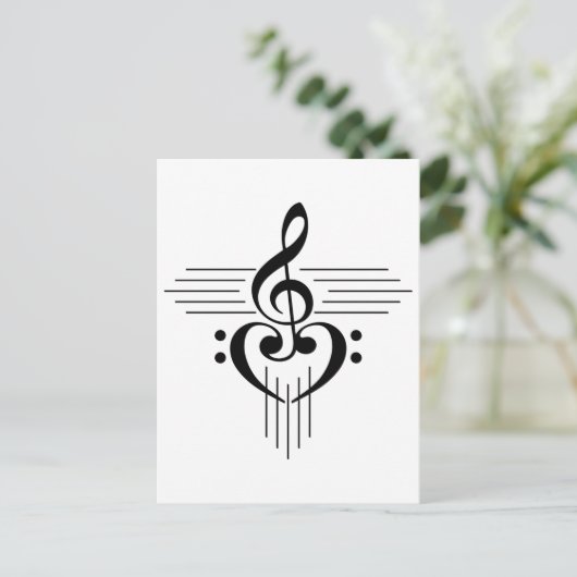 Music Lovers Custom Symbol Products Postkarte (Stehend Vorderseite)