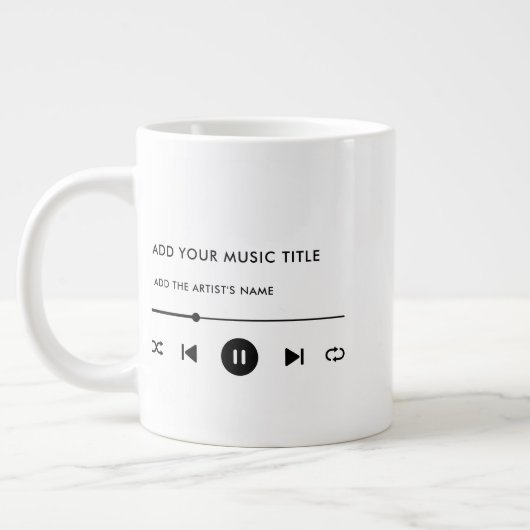 Music Lover's Custom Wall Art Jumbo-Tasse (Links)