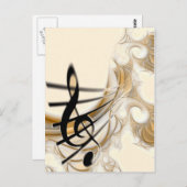 Music Lover's Design Postkarte (Vorne/Hinten)