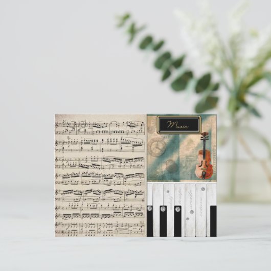 Music Lover's Dream Postcard Postkarte (Stehend Vorderseite)