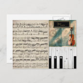 Music Lover's Dream Postcard Postkarte (Vorne/Hinten)