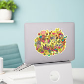 Music Lovers Vinyl - Farbenfrohe Kunst Graffiti Aufkleber