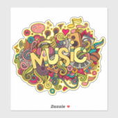 Music Lovers Vinyl - Farbenfrohe Kunst Graffiti Aufkleber (Blatt)