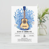 Music Magic Chord Gitarre Boy Birthday Einladung (Stehend Vorderseite)