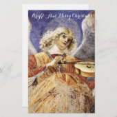 MUSIC MAING ANGEL Weihnachtsgrüße Briefpapier (Vorne/Hinten)