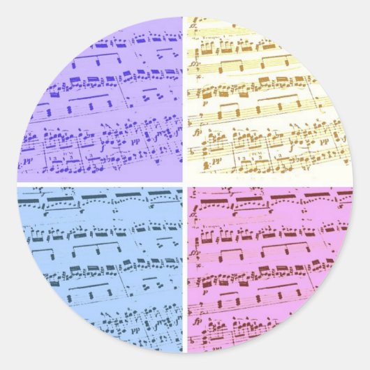 Music Major/Student/Lehrer Runder Aufkleber (Vorderseite)