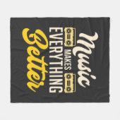 Music Make Everything Better Singer Songwriter Fleecedecke (Vorderseite (Horizontal))