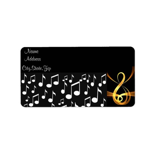 Music Maker_ Adressaufkleber (Vorne)