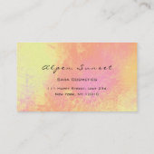 Music Makeup Lash Peach Coral Gold MetallicBlogger Visitenkarte (Rückseite)