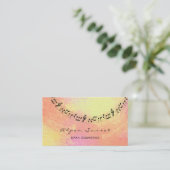 Music Makeup Lash Peach Rose Gold Metallic Social Visitenkarte (Stehend Vorderseite)