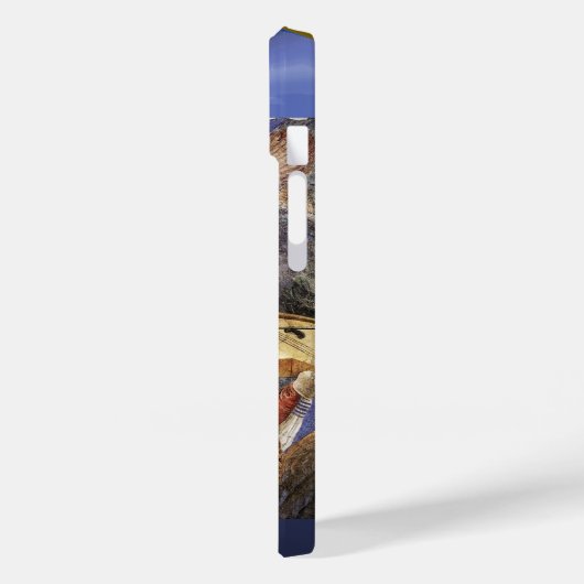 MUSIC MAKING ANGEL, Blue Saphir Monogramm Case-Mate iPhone Hülle (Rückseite / Links)