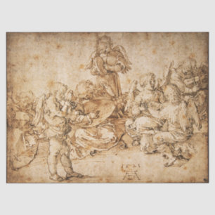 Music Making Angels von Albrecht Durer Seidenpapier