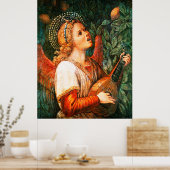 MUSIC MAKING CHRISTMAS ANGEL Mandolin Player Poster (Küche)