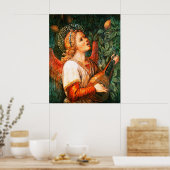 MUSIC MAKING CHRISTMAS ANGEL Mandolin Player Poster (Küche)